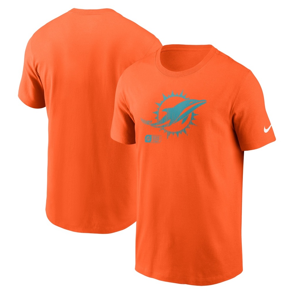 Nike Orange Miami Dolphins Faded Essential Youth T-Shirt‎ NWT Size M 10/12